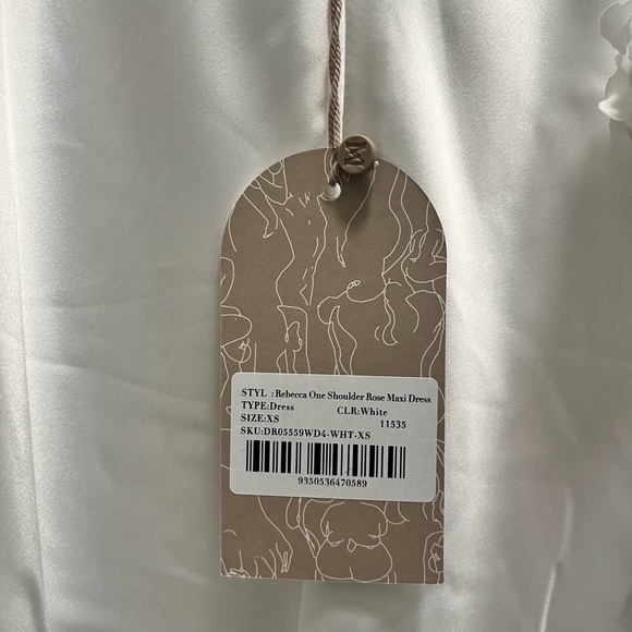 Meshki white one shoulder floral dress - XS/US 2 - never worn tags still intact - Picture 9 of 9